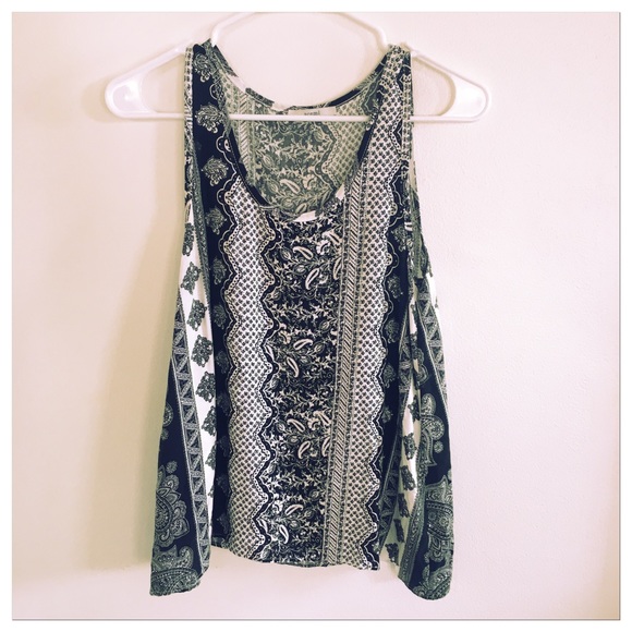 Acemi Boho Style Tank Black White Patterned - Picture 4 of 8
